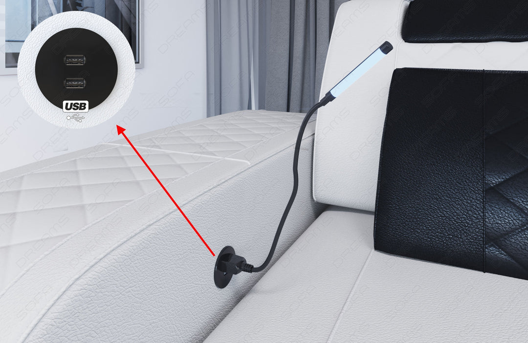 Detailbild optionaler USB Port zum Laden diverser GerÃ¤te inkl. LED Leselampe