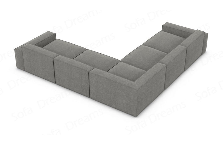 Polster Ecksofa Formenta L Form in Strukturstoff - Dunkelgrau
