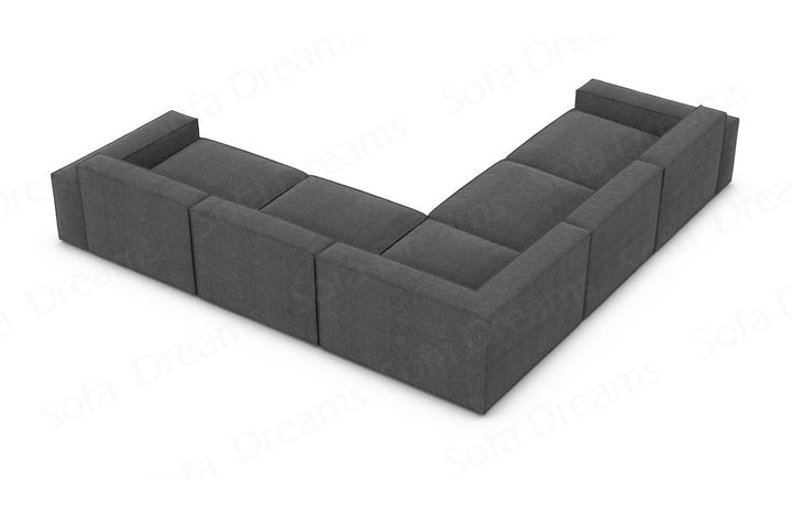 Polster Ecksofa Formenta L Form in Strukturstoff - Anthrazit