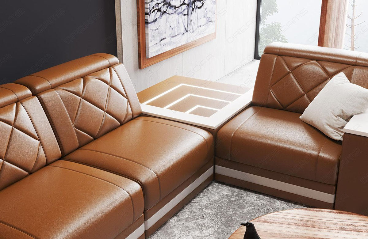 Leather Sectional Redusa