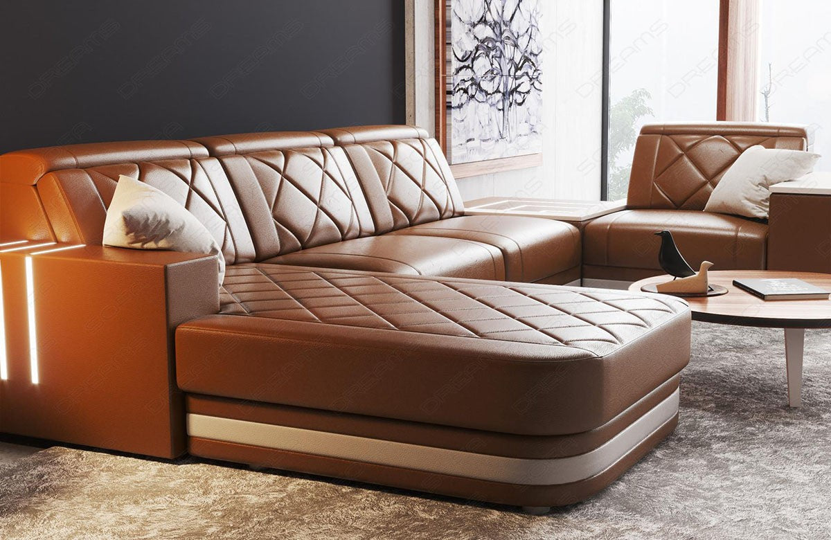 Leather Sectional Redusa