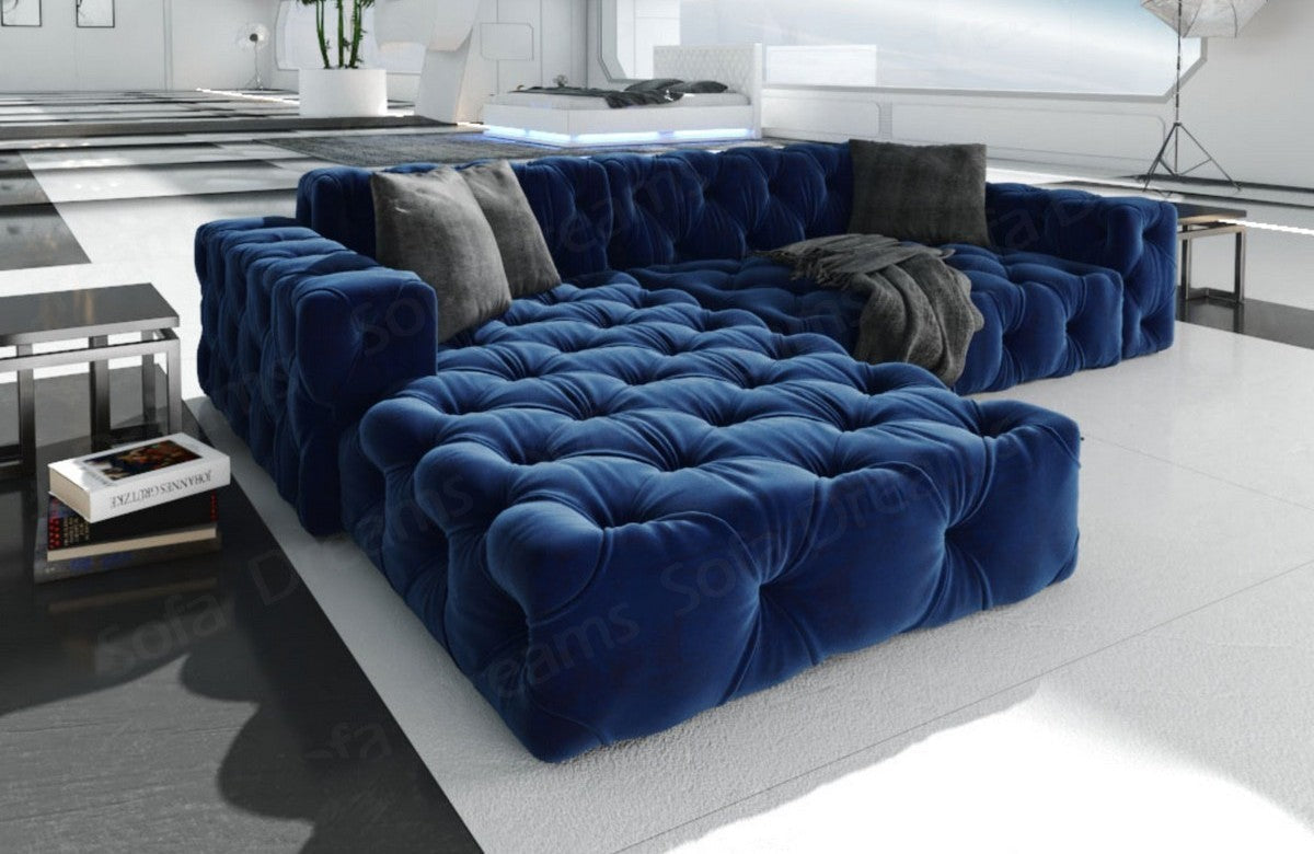 L-Shaped Fabric Sofa Menorca Short