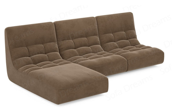 Melilla L-Shaped Velvet Sofa