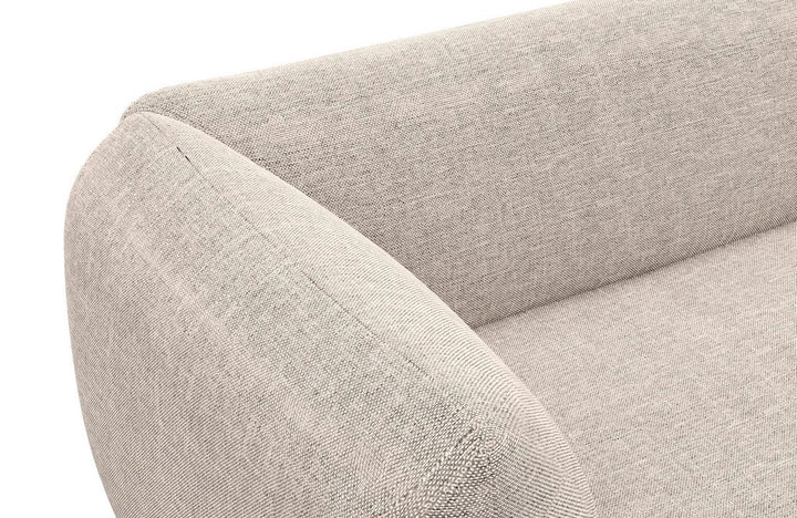 Luxus Polster Ecksofa Madrid L Form mit Strukturstoff Bezug - Beige - Detailansicht