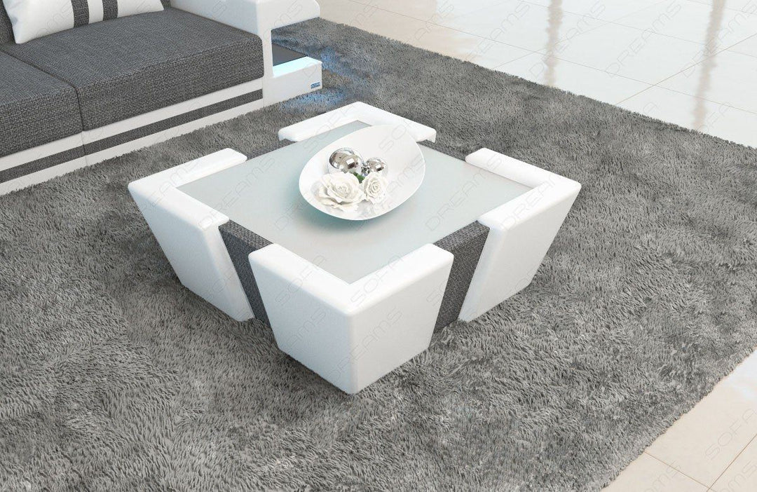 Couchtisch Apollonia in grau - Hugo5 Strukturstoff