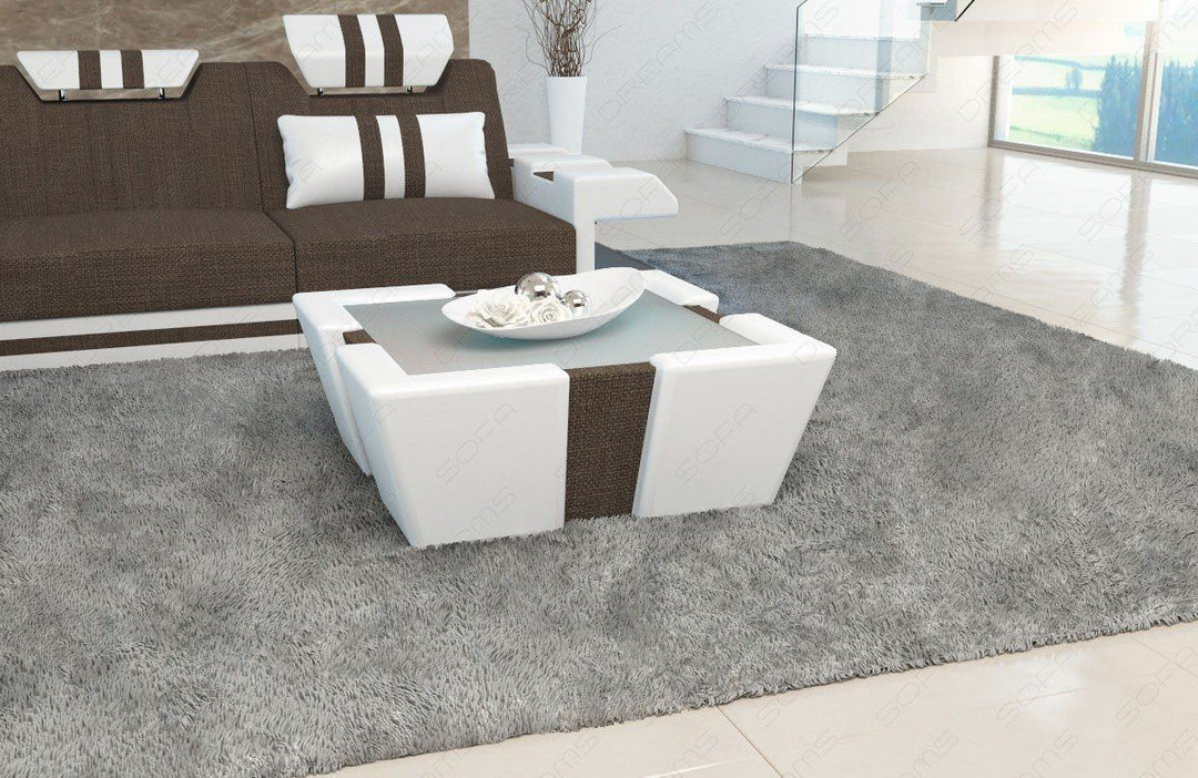 Couchtisch Apollonia in braun - Hugo8 Strukturstoff