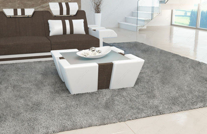Couchtisch Apollonia in braun - Hugo8 Strukturstoff