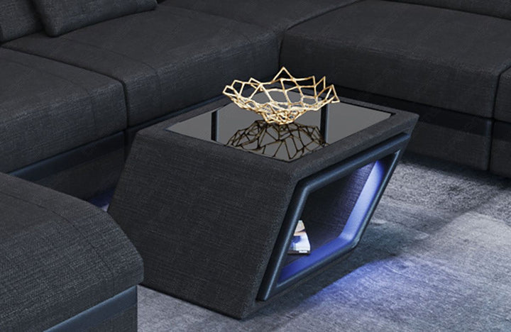 Stoff Couchtisch Catania in schwarz - Hugo14