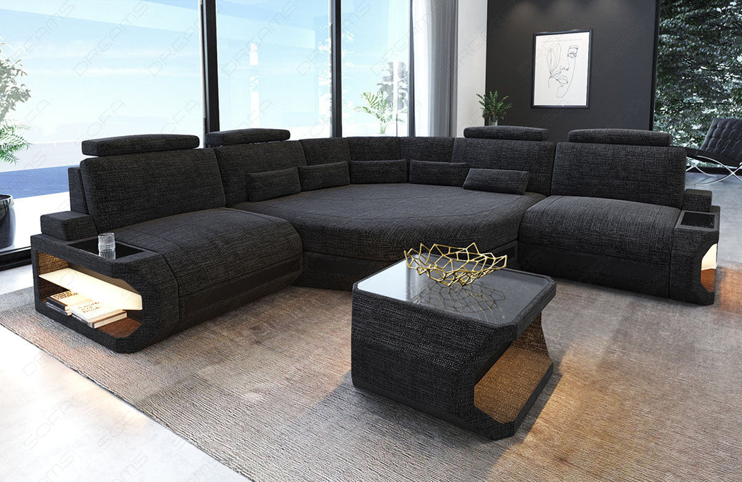 Design Polstersofa Asti L Mini in schwarzgrau - Hugo12