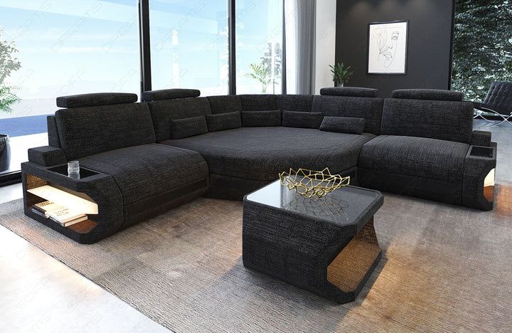 Design Polstersofa Asti L Mini in schwarzgrau - Hugo12