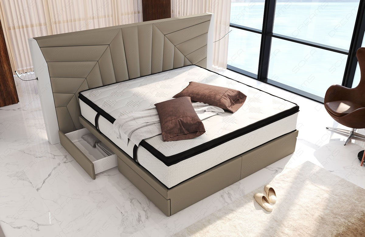 Box Spring Bed Monaco Fabric Cover