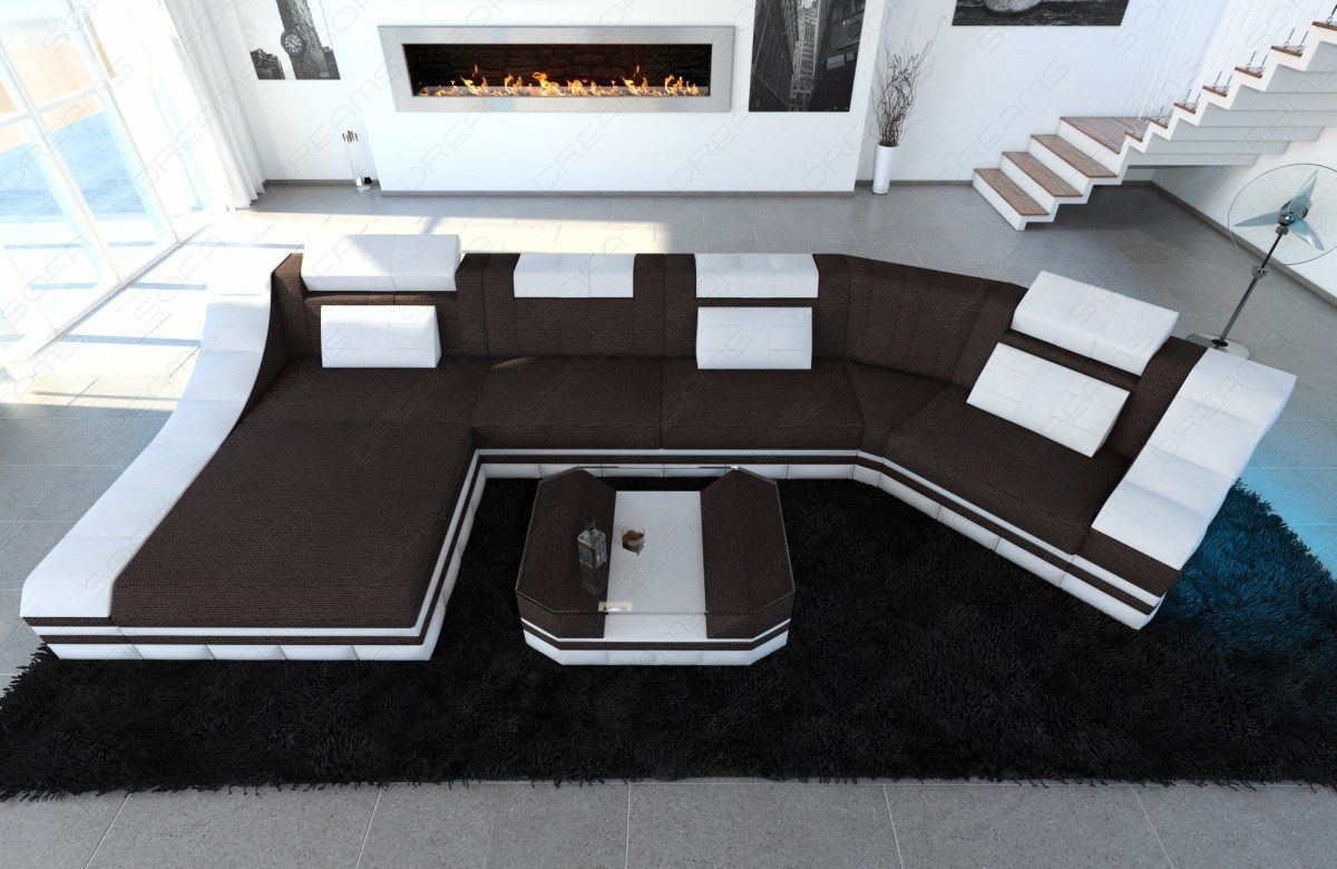 Fabric Sofa Temoni C Shape Mini Designer Sofa With Lighting