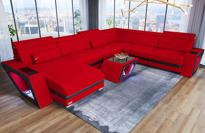 Polster Wohnlandschaft Catania XXL in rot - Mineva20