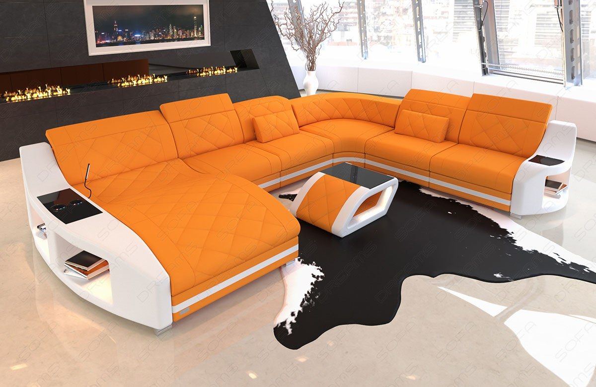 Xxl Fabric Sofa Comfort U Form Mini