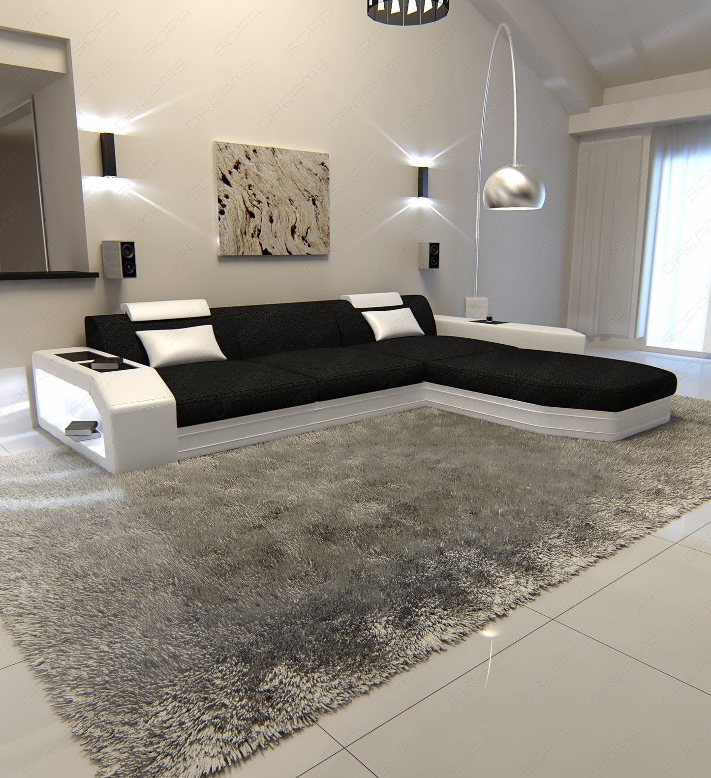 Terano Corner Sofa With A Choice Of Fabric Cover