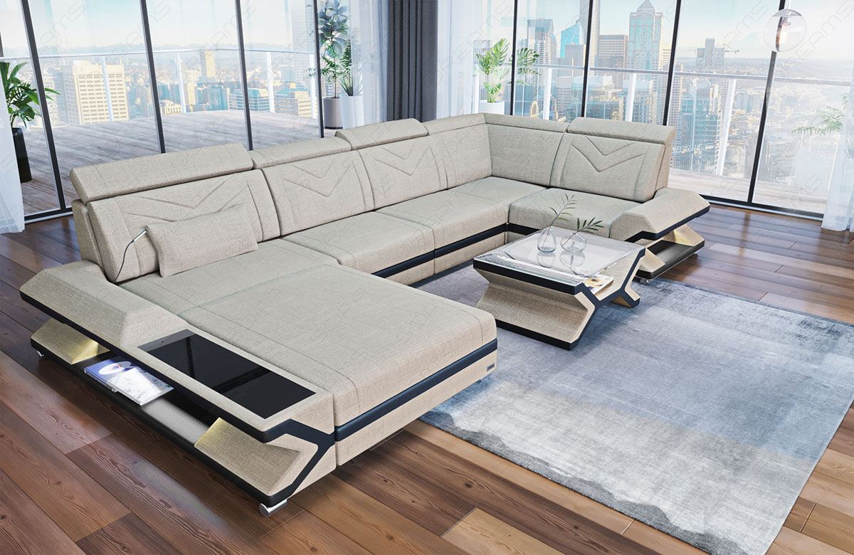 Mini Fabric Sofa Nemesis U Shape Sofa