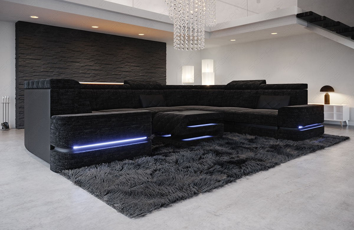 Sofa U Shape Privilego Mini Fabric Cover