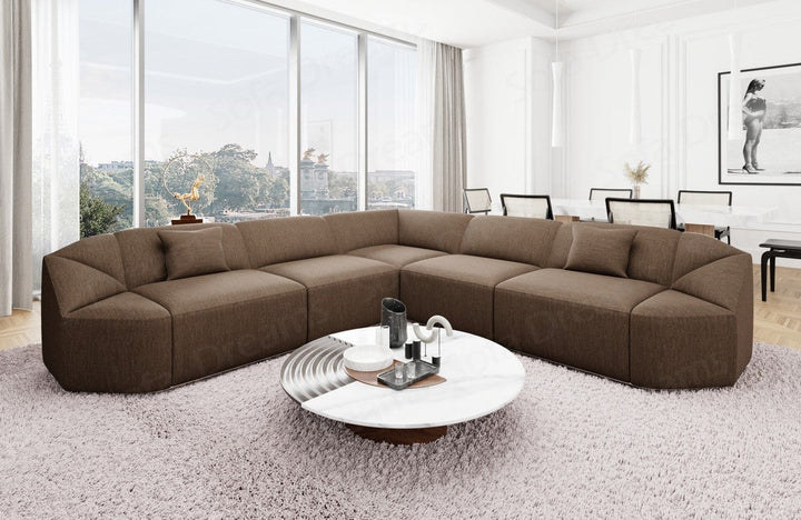 L-Shaped Fabric Sofa Cabrera