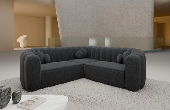 Corner sofa Almeria L shape fabric