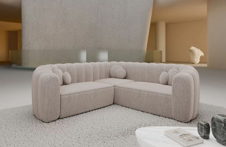 Corner sofa Almeria L shape fabric
