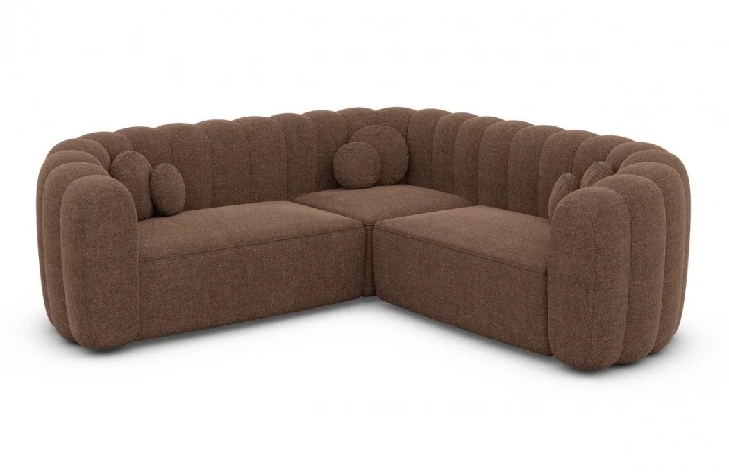 Corner sofa Almeria L shape fabric