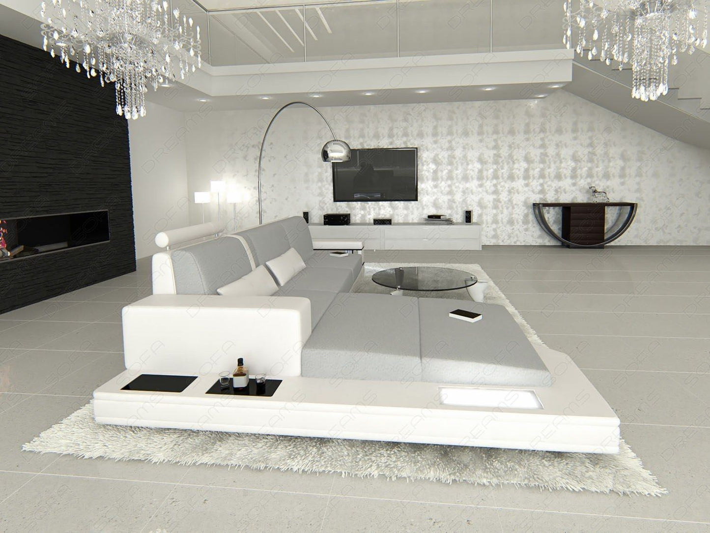 Miranolo Corner Sofa As A Fabric Sofa