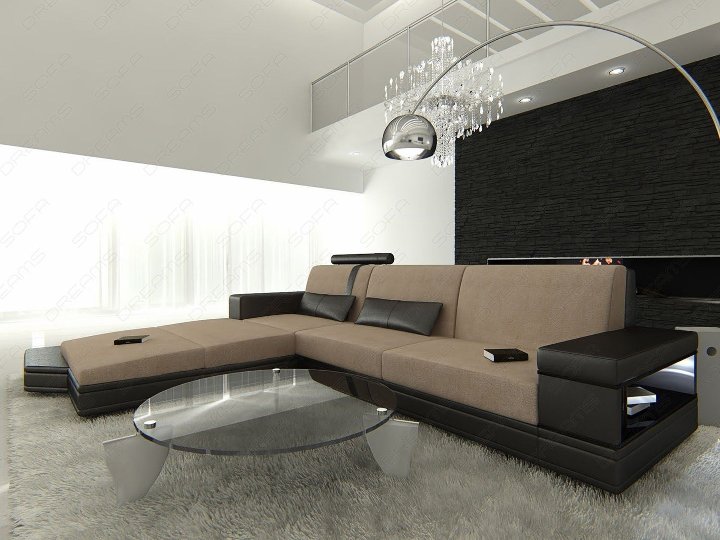 Miranolo Corner Sofa As A Fabric Sofa