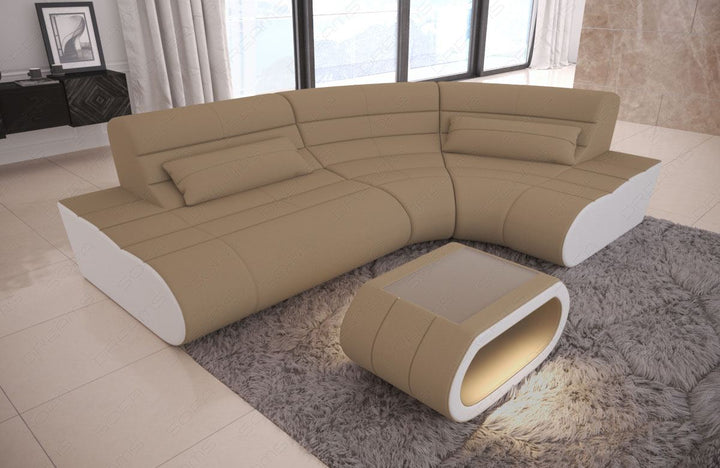 Polster Eckcouch Concept Mini L Form in cappuccino - Mineva6