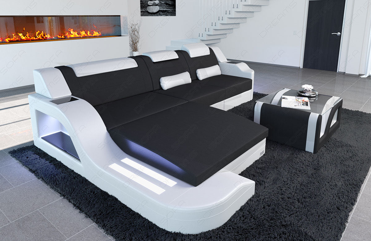 Fabric Sofa Paloma L Shape Mini Led