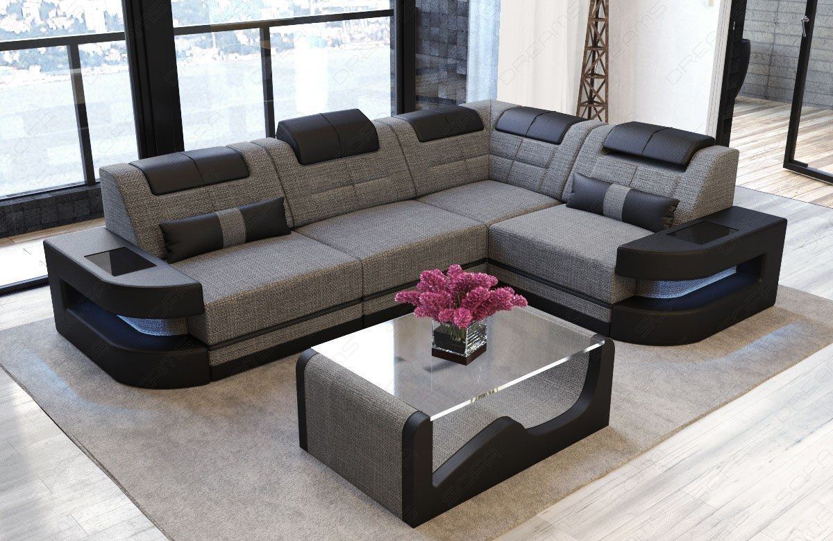 Mini Sofa Taho With Fabric Cover Couch With Led