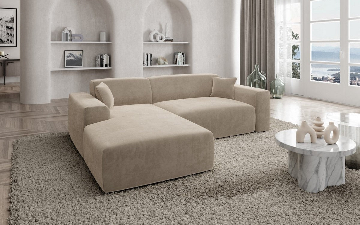 L Shape Fabric Sofa Mallorca Short