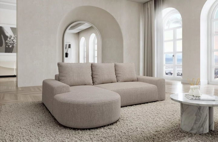 Fabric corner sofa Gomera L shape short
