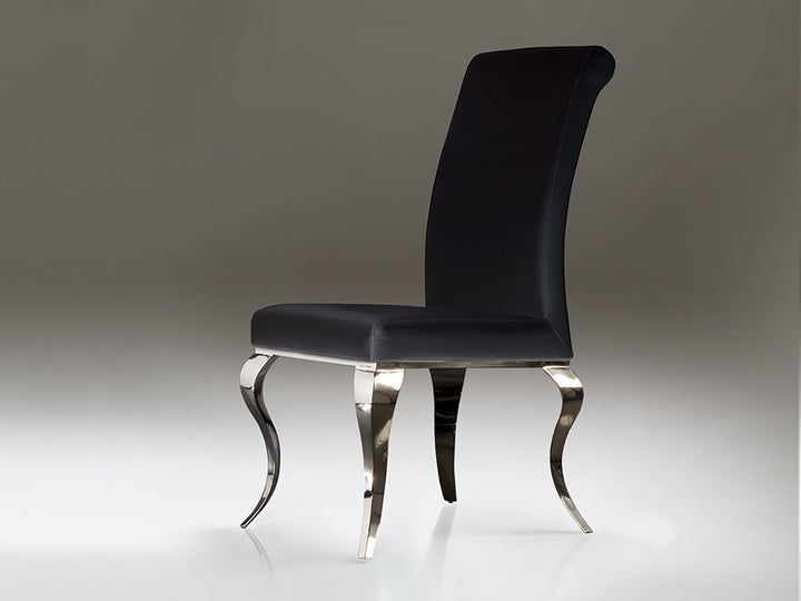 Design Esszimmerstuhl Barroque Kunstleder in schwarz