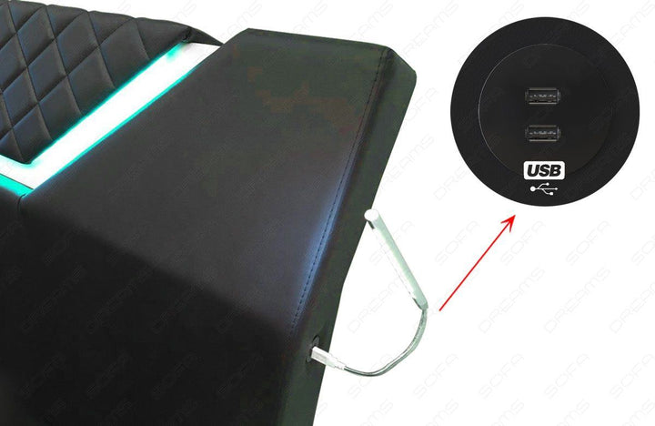 Optional erhÃ¤ltlich: 2 USB-AnschlÃ¼sse im Kopfteil