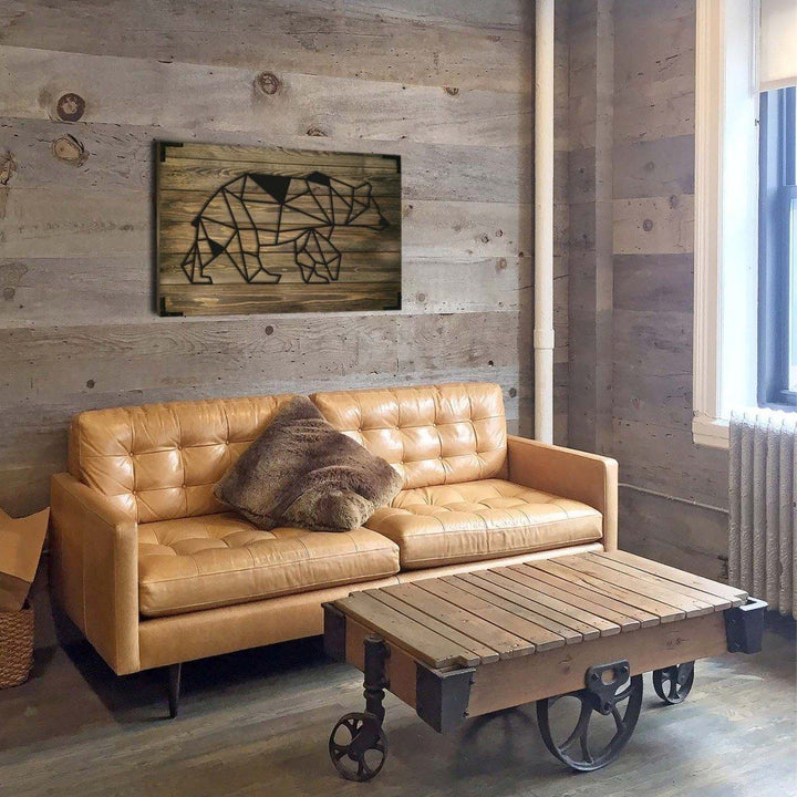 Wandbild Holz modern EisbÃ¤r