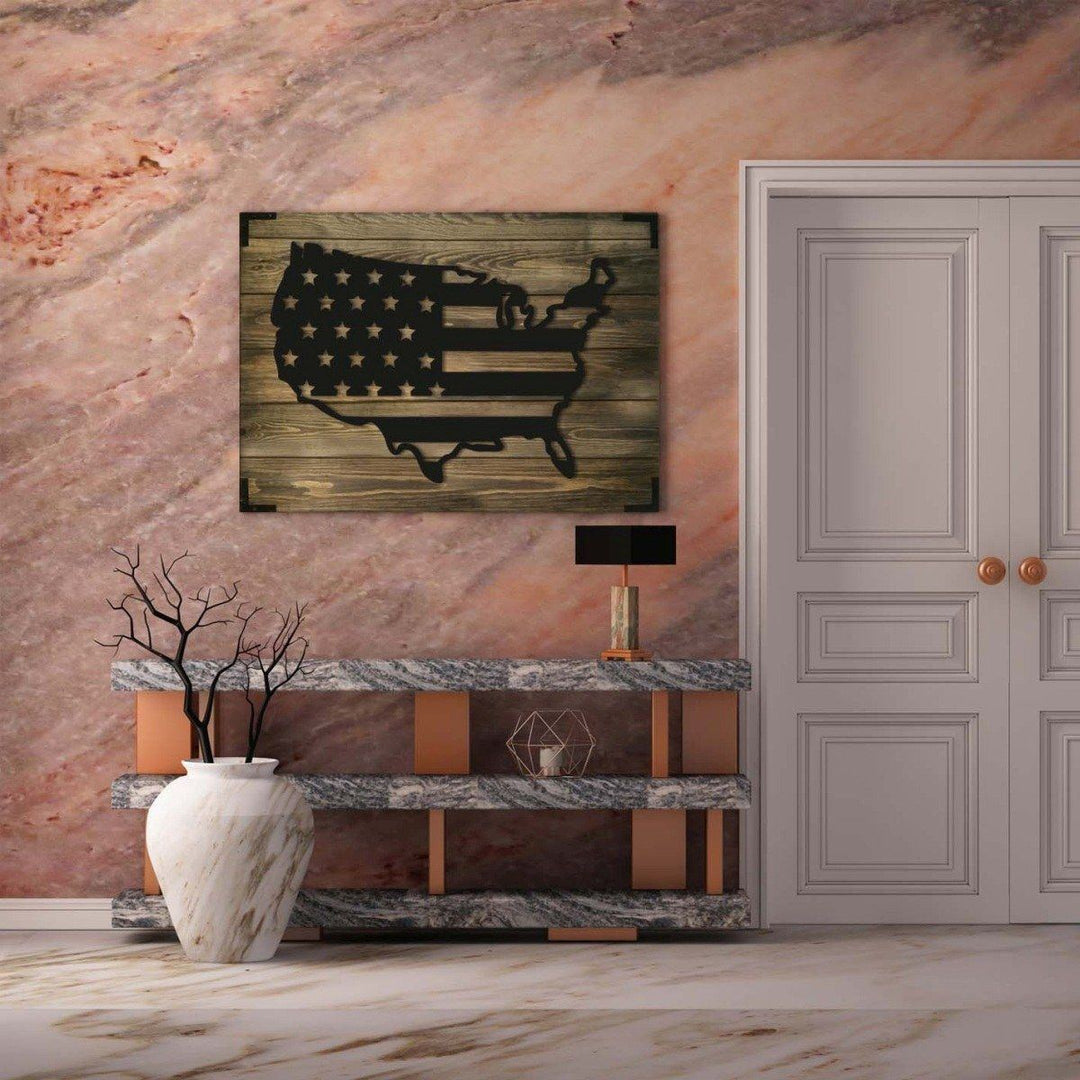 Holzbild modern USA