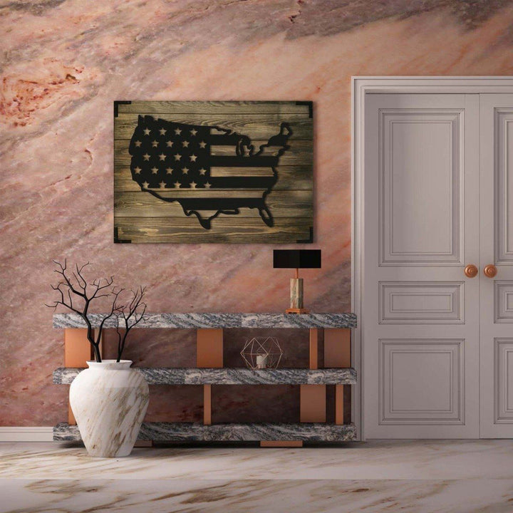 Holzbild modern USA