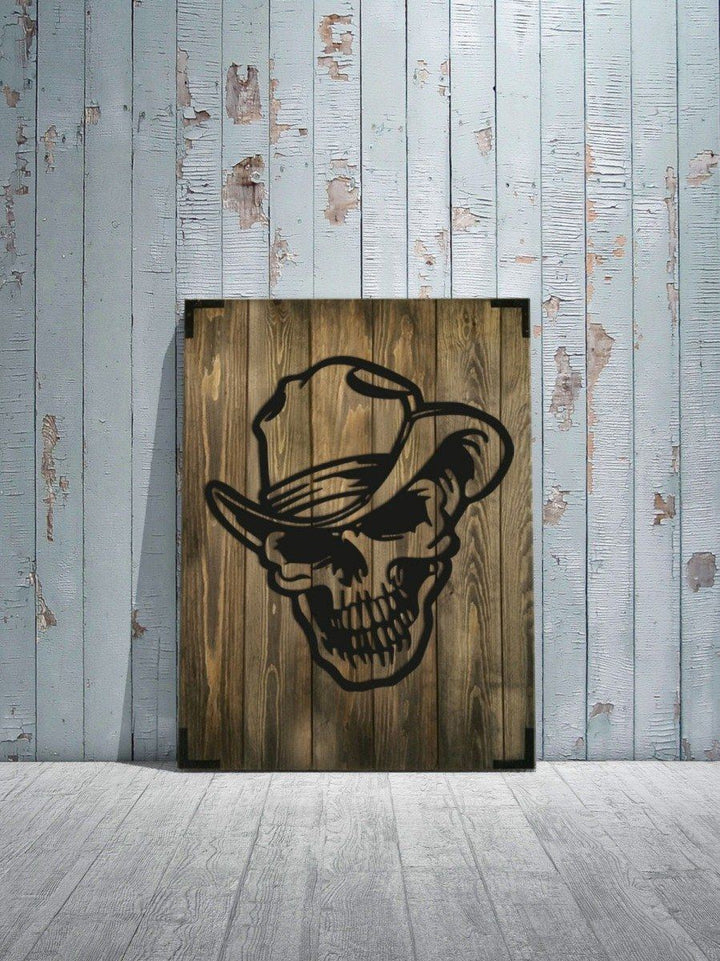 Holzbild modern Skull