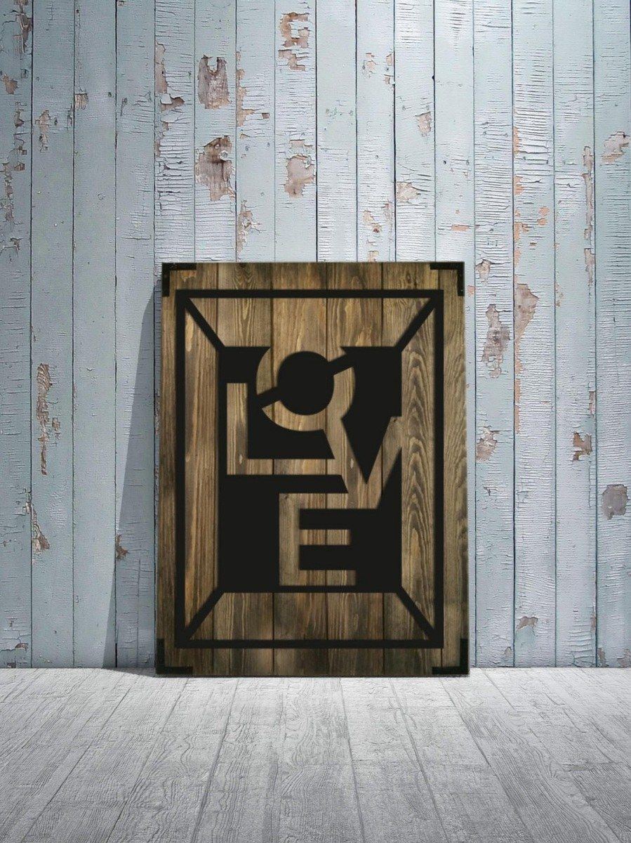 Holzbild modern Love