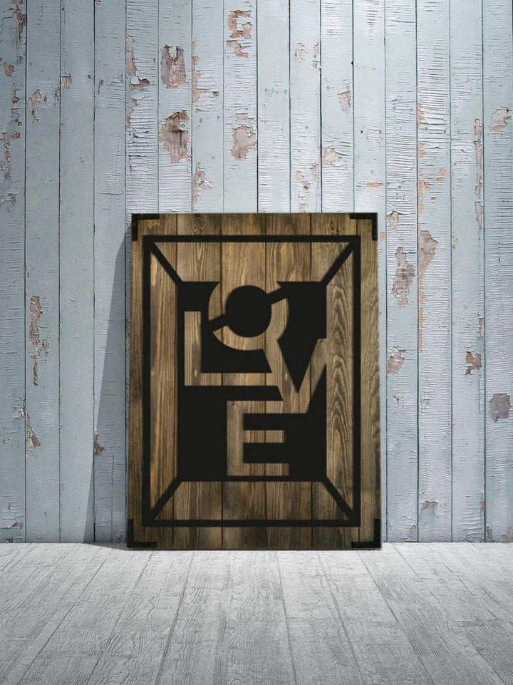 Holzbild modern Love