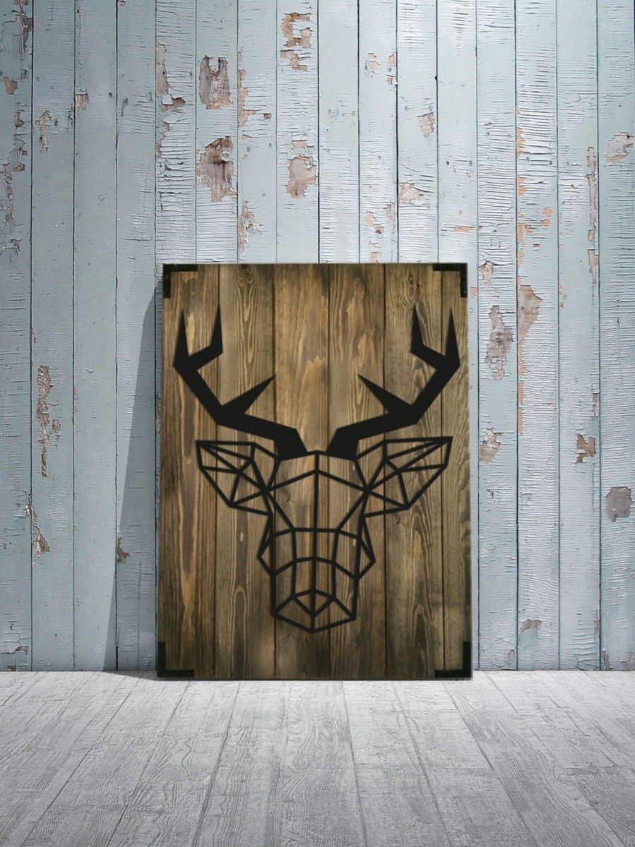 Modernes Holz Wandbild mit Laserdruck.