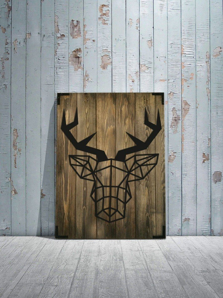 Modernes Holz Wandbild mit Laserdruck.