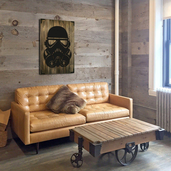 Modernes Holz Wandbild Stormtrooper .