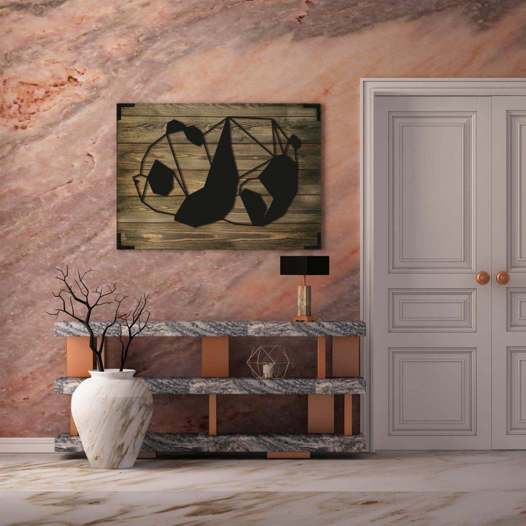 Modernes Holz Wandbild Panda