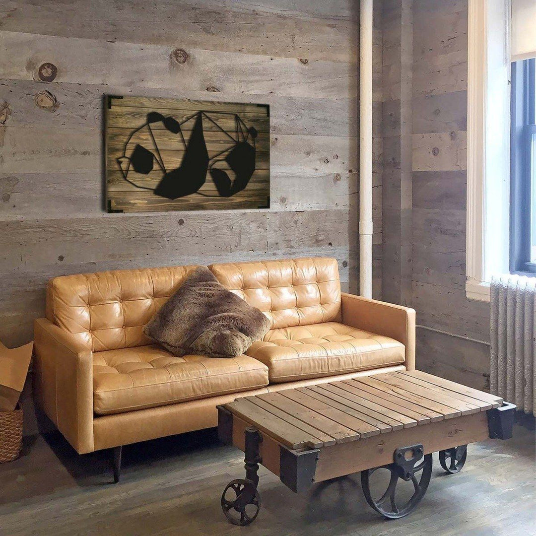 Modernes Holz Wandbild Panda