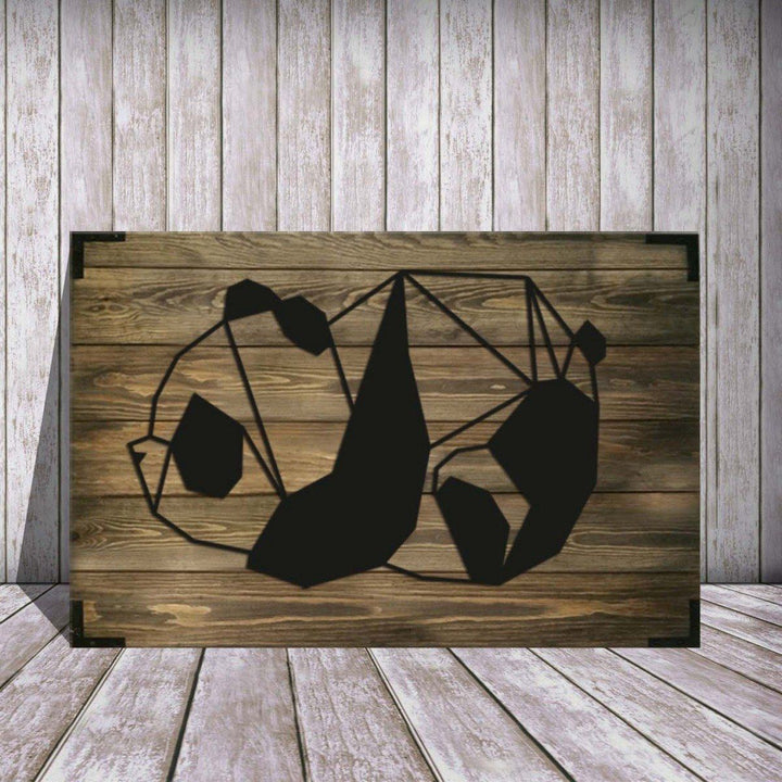 Modernes Holz Wandbild Panda