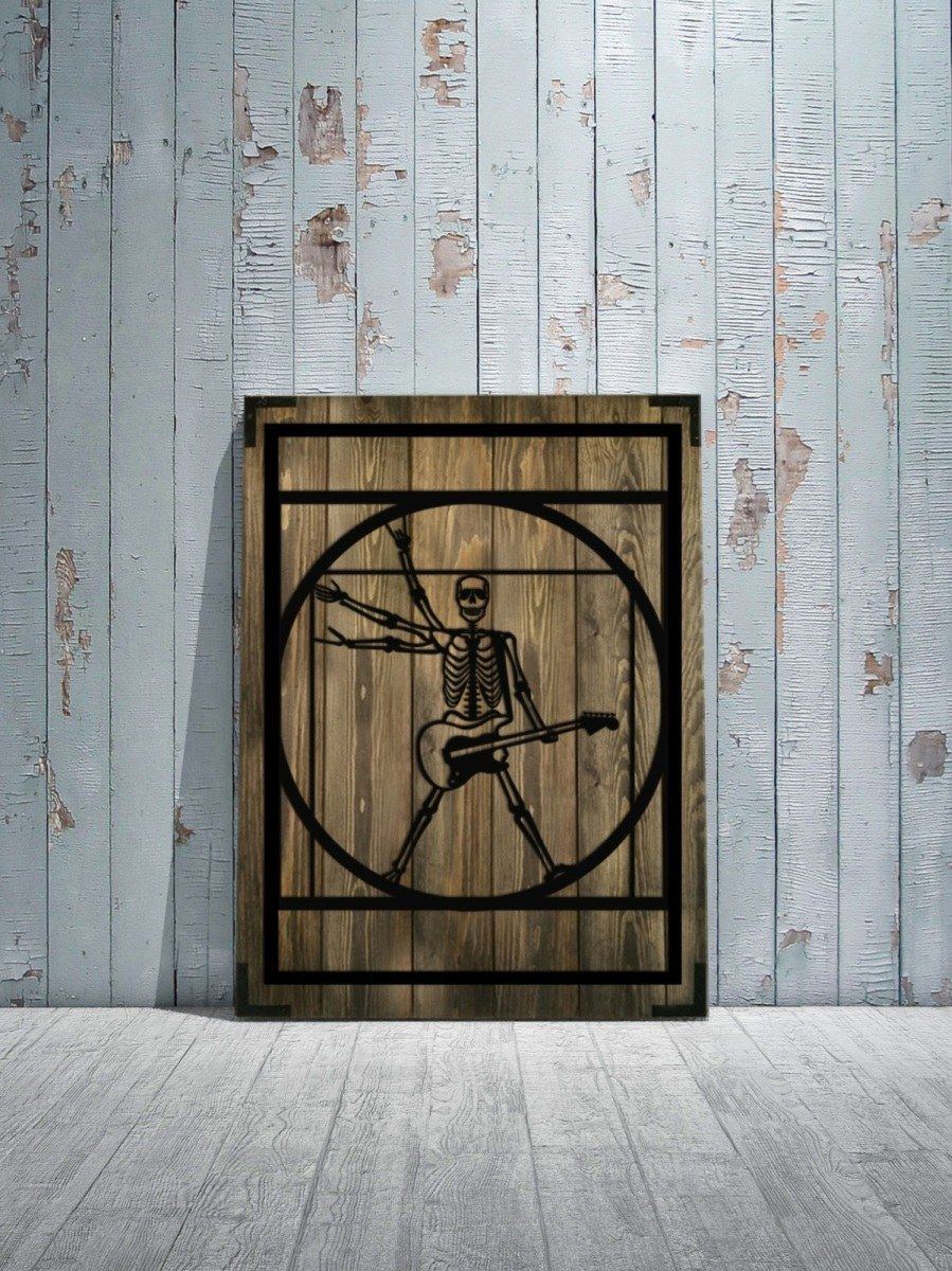 Holzbild modern Skelett