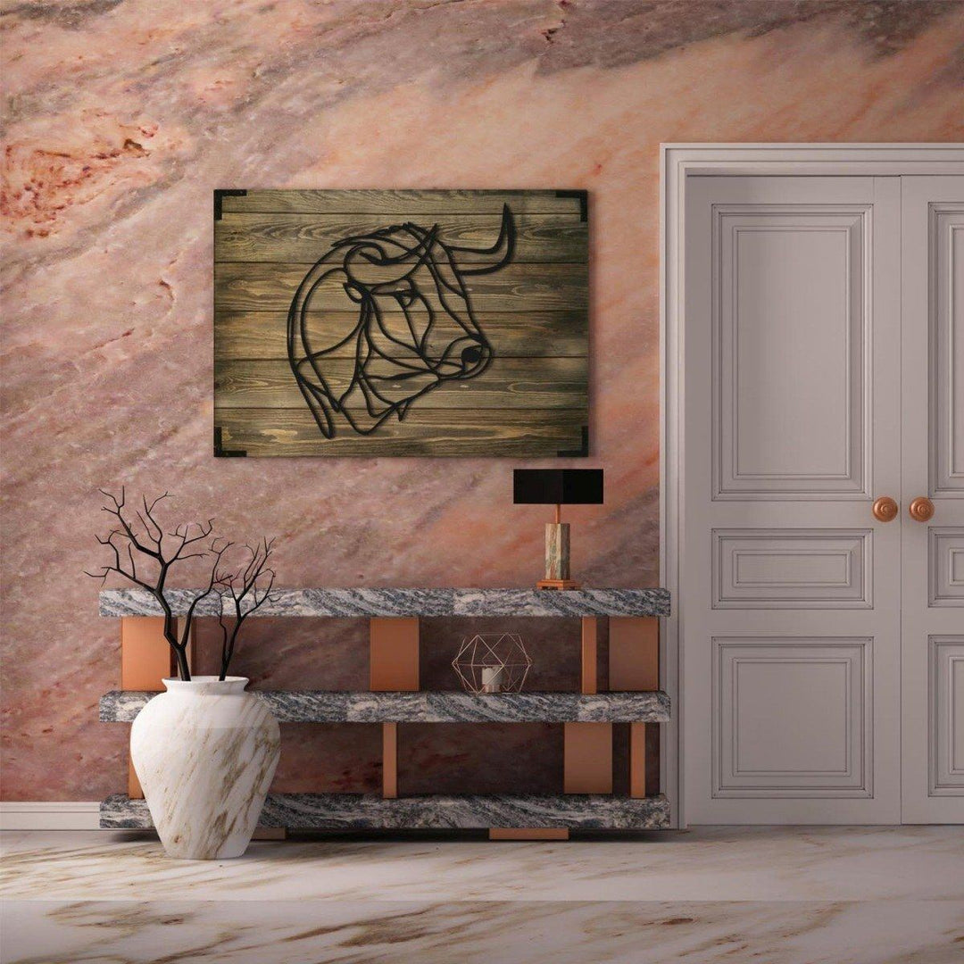 Holzbild modern Pferde