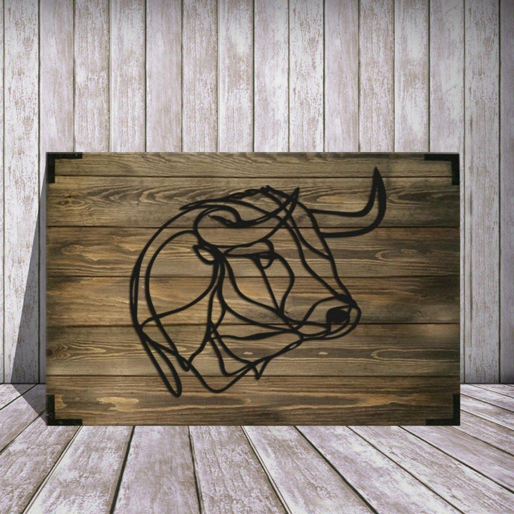Wandbild Holz modern Pferde
