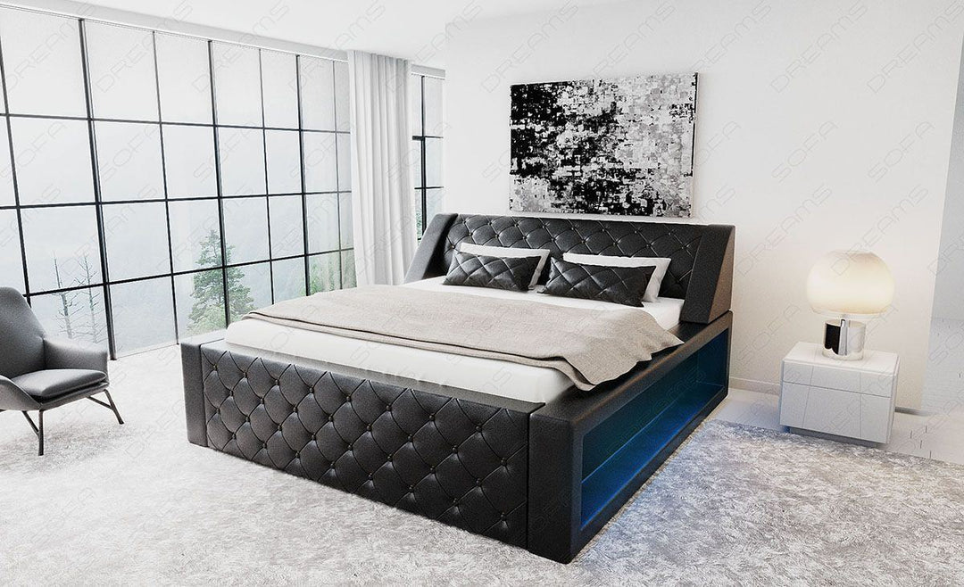 Luxus Wasserbett Arezzo in schwarz